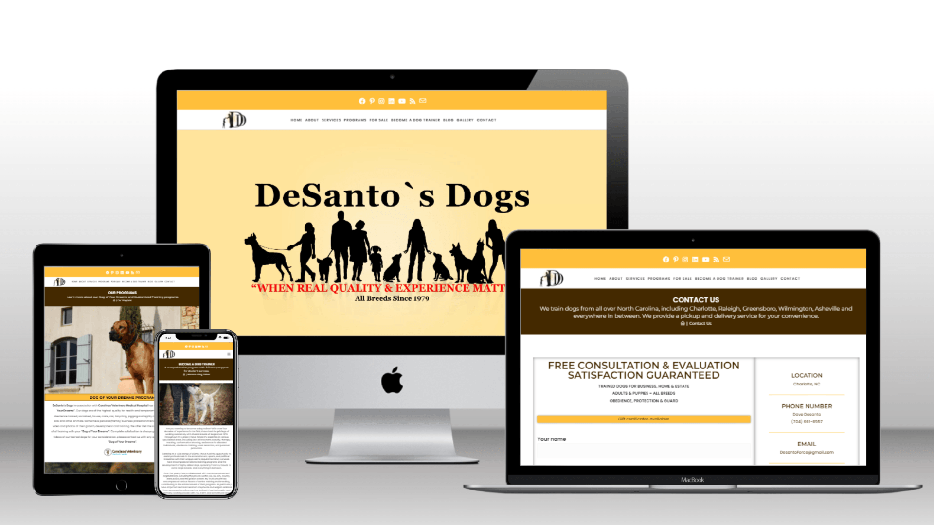 The diamond package cat and dog breeder website design is perfect for established, busy breeders who want a full service package